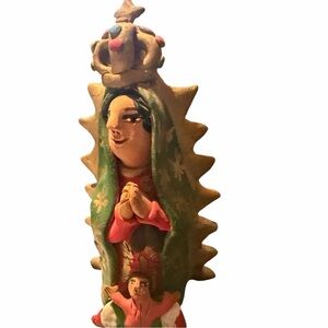 Our Lady of Guadalupe Folk Art Mexican Ceramic by Josefina Aquilar Oaxaca